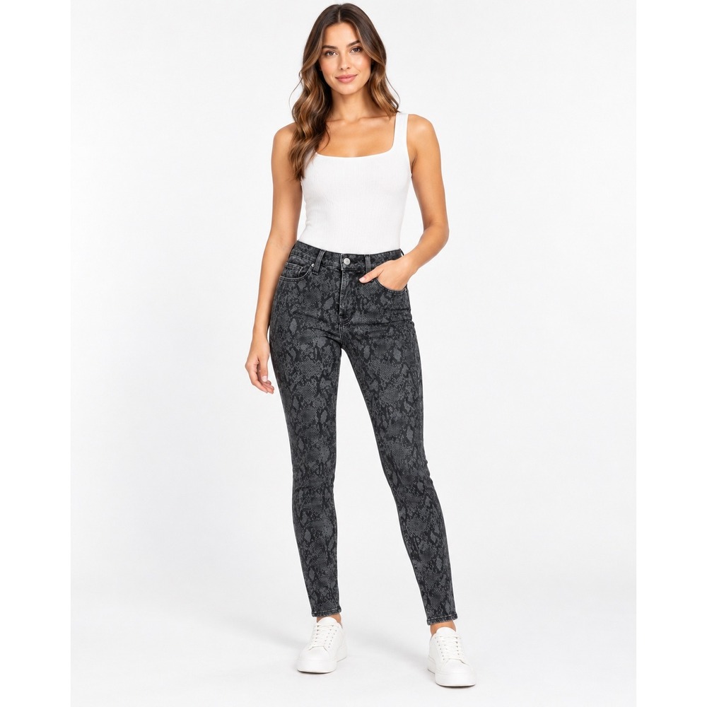 FRAME Le Skinny de Jeanne Jeans Women 27 tonal python Print Skinny